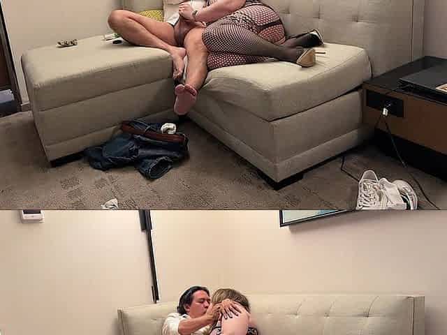 Hotel banging. That guy came inside me and on my feet