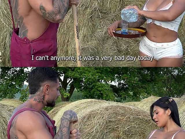 Latina Cuckold Fucks Her Farmer Outdoors Before Her Husband Arrives - Mariana Martix & Dandy Love