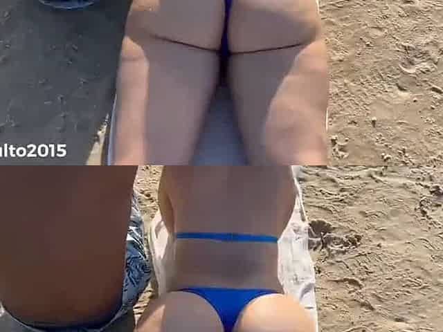 Beautiful Interracial Cuckolding Beach Day