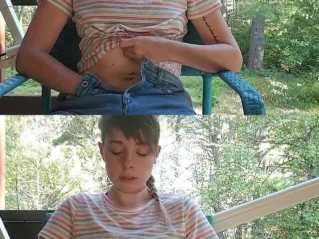 Masturbating on the deck