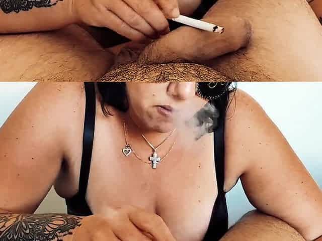 Fetish Smokin' .Wang getting greater amount littered with ash. version two