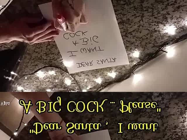 I wrote a letter to Santa and this chab gave me a large weenie for Christmas