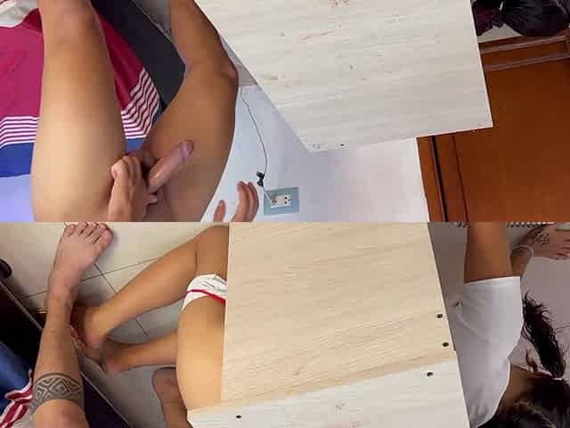 I Take Advantage of the Fact That My Stepsister Gets Stuck and I Fuck Her Very Hard Until I Cum in Her Ass