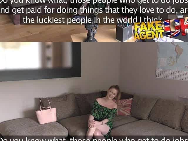 FakeAgentUK finger screwing analingus and cum drenched twat for redhead