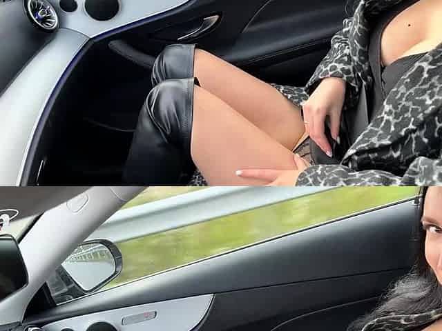 Stepmom car suck off stepson's salami - XXX!