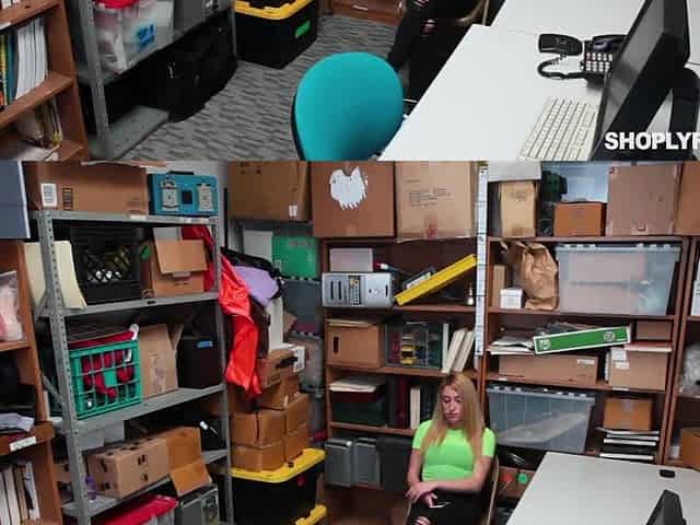 Dude in uniform fucks teen Blonde Alexa Raye for shoplyfting