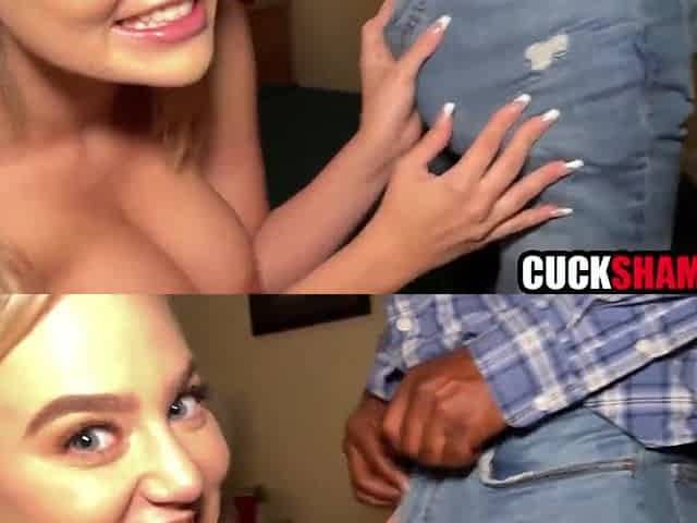 Watching my wife take a monster ebony jock - cuck porn