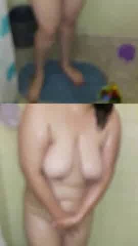 Spying On My Big Ass Wife Naked In The Shower Reluctant