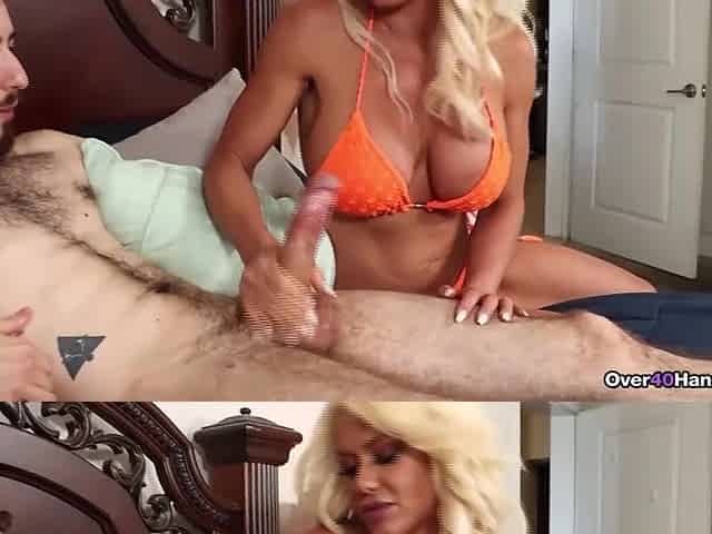Caress His Cock - Taylor Vixxen - MILF and Mature Handjob Videos @ Over 40 Handjobs