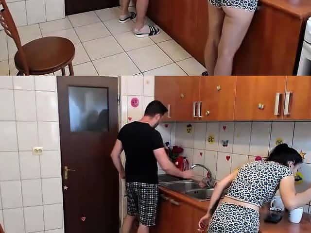 My wife older sis is so sexy i had to fuck her Kitchen