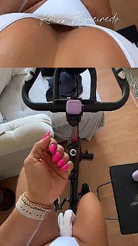 Valuable morning on the bike with Kriss Hotwife in a bikini