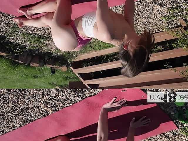 My18teens - Beautiful Girl Does Yoga Outdoor