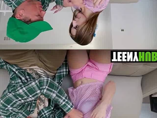 Stepdad Joins in Sneaky Sex