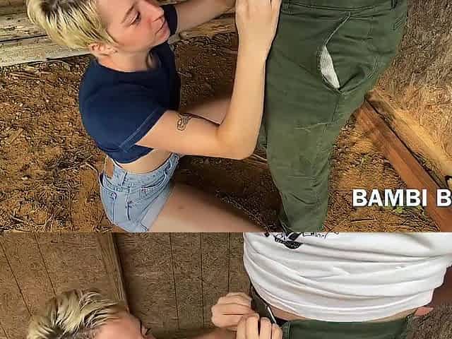 Out on the Farm Outdoor SCREW with Bubble Ass Bambi Bluu