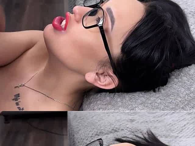 Sucking and Licking Balls, Cum on Face with Glasses - Angelya.G