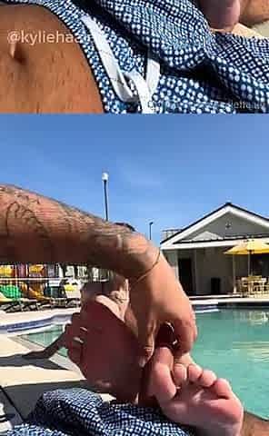 Kylie Haale Footjob At Public Poolside POV