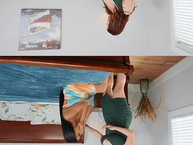 Lesbian sex between chubby friends Maggie Green and Nola Exico