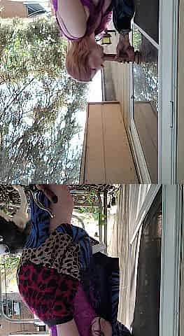 Redhead Sucks Sextoy and Uses Sex-toy and Tries NOT to get caught