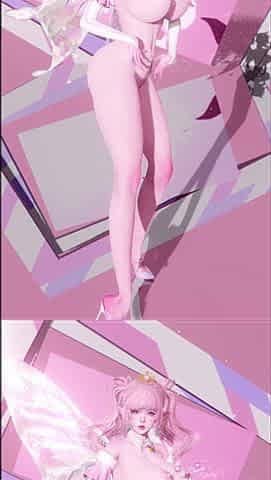 [mmd] Pink Korean Princess Beauty Live Queencard Double Ponytail Nipple Bell