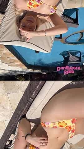 My Stepdaughter's Allies - Jill Taylor Sunbathes By The Pool Then Rides Dong