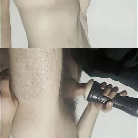 nineteen year old Vergin uses pocket vagina for the 1st time