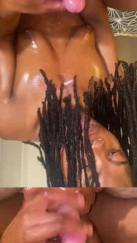 GLAD END LARGE SPUNK FLOW TUGJOB OIL MASSAGE FROM BLACK QUEEN