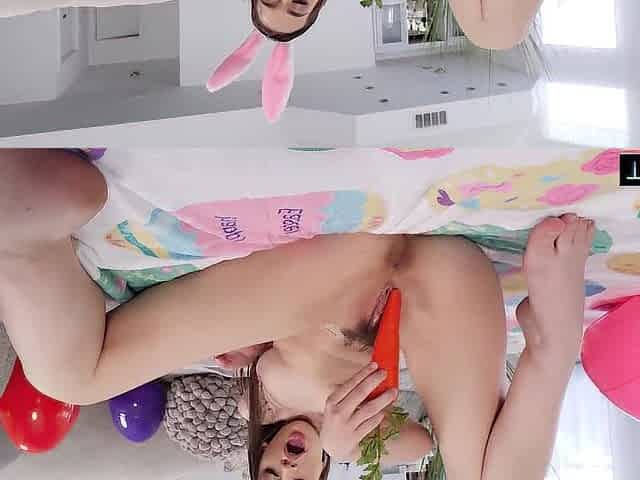Lustful Easter Bunny Hops On A Dick Til It Pops