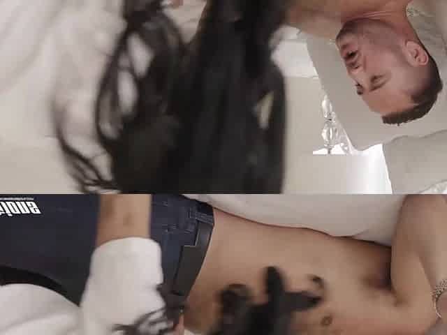 Thicc asian brunette girl getting pounded really hard in an interracial sex