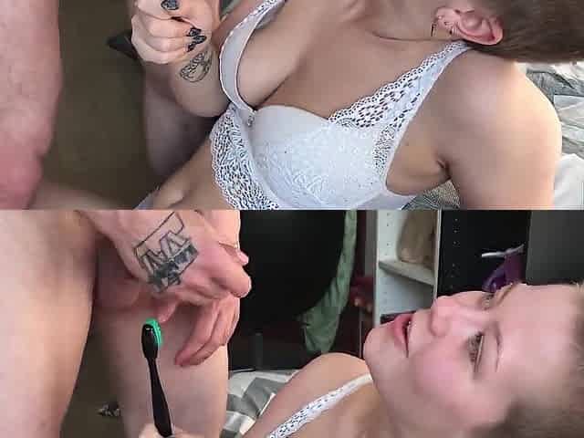 Vilu Vidish Brushes Teeth with His Cum Load