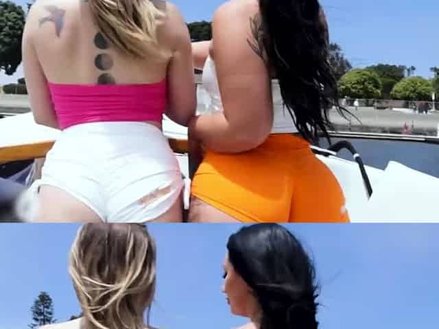 Thick boat babes milking the captains big dick