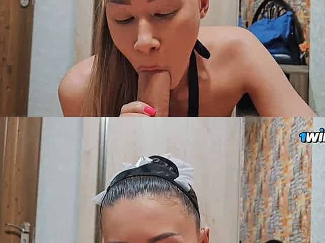 Asian maid's ass-fuck twerk wiggling the world, high high-heeled shoes pantyhose and a ginormous ass that's ready to be fucked,