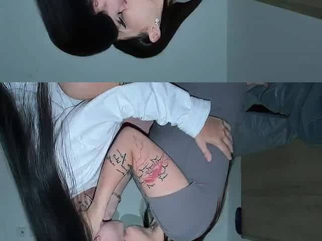 RAW LESBO GIVING A KISS AND CLIMAX COMPILATION