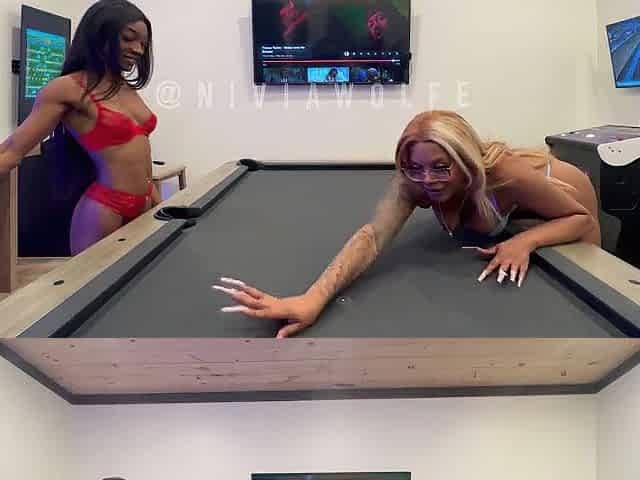 Nivia Wolfe Screws Kash On The Pool Table Untill This babe Squirts