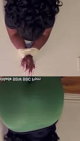 Bent Over Pissing My Self in Nylon Leggings