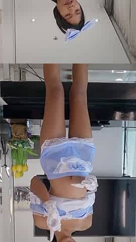 Maid roleplay, anal only, atm, Asian teen