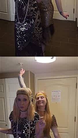 Sexy Lesbian Flappers Starring Xtrarenee and Dawn Layla