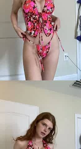 Busty curly brunette with big boobs fucks on couch