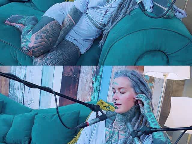 I talk about P - Excitement - ASMR podcast SFW talking rock slim hotty dreadlocks tattoo model inked angel
