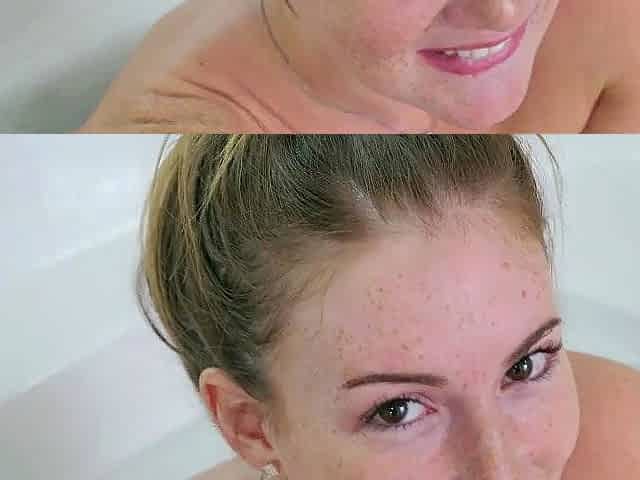 Redhead Step Sister Caught Giving Blowjob and Taking a