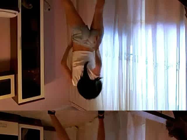 Big-Titted Brunette Strips and Plays with Herself on Webcam