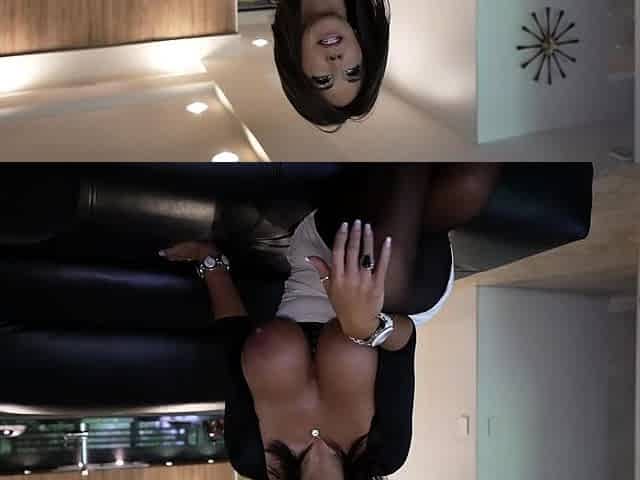 Brunette MILF sucks and fucks a big cock