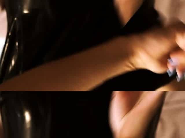 two women fetish latex asslicking and anal mff
