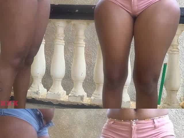 two large ebony ass who win, pink or blue. please comment