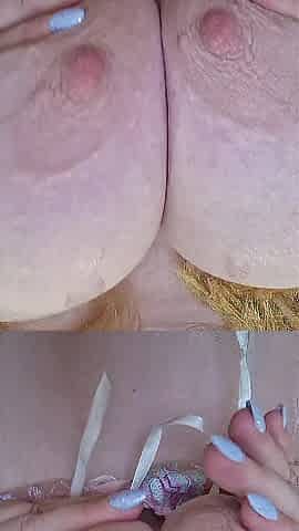 Overweight Yesenia in a pink transparent costume
