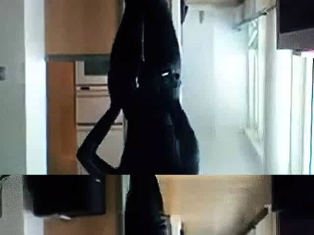 Smoking Hot Brunette Milf in Latex Catsuit and Boots