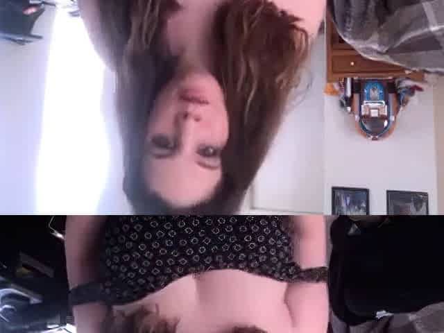 Curvy BBW Strips and Sings on Webcam