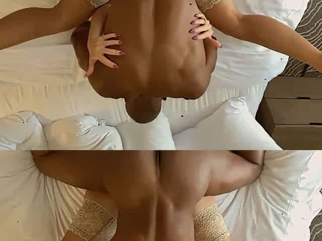 Black Couch Fucks Hard Hot Mature! P3