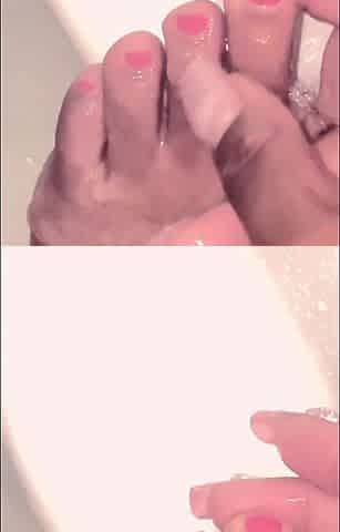 Toes in the Shower and Bed