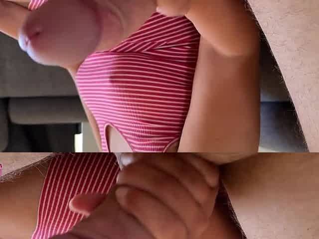 Amateur Wife Handjob With Huge Cumshot