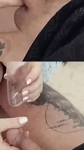 Mother-in-law Does an Oil Penis Hand Job